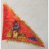 Jai Shree Ram Bhagwan Flag with Ayodhya Mandir (Length 33* Width 42 Cm) (Pack Of 5) - Triangle - Satin - Saffron Color by IndianJadiBooti