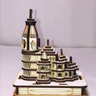 Shree Ram Mandir Ayodhya 3D Model - Best for Home Temple, Decor and Gift (Width: 6.5 * Length: 10 * Height: 12 Cm) (Weight: 70 gm) by IndianJadiBooti Shree Ram Mandir Ayodhya 3D Model - Best for Home Temple, Decor and Gift (Width: 6.5 * Length: 10 * Height: 12 Cm) (Weight: 70 gm) by IndianJadiBooti