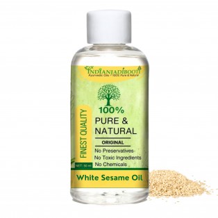 White Sesame Seeds Cold Pressed (Oil) - Safed Til (Tel) - Sesamum Indicum by IndianJadiBooti White Sesame Seeds Cold Pressed (Oil) - Safed Til (Tel) - Sesamum Indicum by IndianJadiBooti