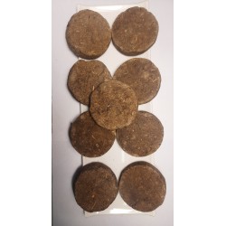 Cow Dung Cake - Gobar Upla - Kanda - Kandey - Kande - Upale - Upley - Uple  [Pack of 9 Pieces (20 Gram Each)(Diameter Size: 3 Inch Aprox)] by Indianjadibooti