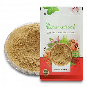 Triphala (Powder) - Trifala - Triphla - Trifla (Amla - Bibhitaki - Haritaki 1:1:1)  Helps Relieve Constipation - Quick Acidity and Gas Relief - Enriched With Amla by IndianJadiBooti