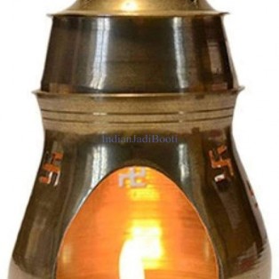 Brass Camphor/ Kapoor Lamp With Diya by IndianJadiBooti Brass Camphor/ Kapoor Lamp With Diya by IndianJadiBooti
