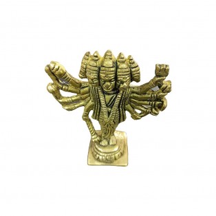Brass Panchmukhi Hanuman Idol (Length 3*Width 8*Height 9.5 Cm) (Weight 224 Gm) by IndianJadiBooti Brass Panchmukhi Hanuman Idol (Length 3*Width 8*Height 9.5 Cm) (Weight 224 Gm) by IndianJadiBooti