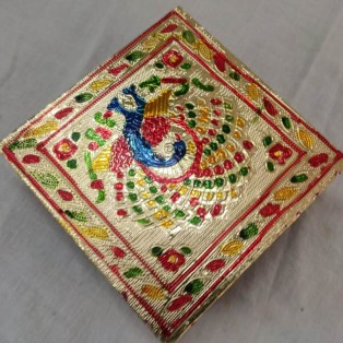 Meenakari Wood Chowki (Length16 * Width16 Cm) (Weight 164 Gm) by IndianJadiBooti Meenakari Wood Chowki (Length16 * Width16 Cm) (Weight 164 Gm) by IndianJadiBooti