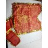 Golden Red Hanuman Chola by IndianJadiBooti length -29 inch,width-16 inch 