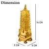 Feng Shui Education Pagoda Metal Tower (Length 14* Width 5 Cm) ( Weight 149 Gm) by IndianJadiBooti