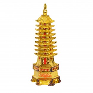 Feng Shui Education Pagoda Metal Tower (Length 14* Width 5 Cm) ( Weight 149 Gm) by IndianJadiBooti Feng Shui Education Pagoda Metal Tower (Length 14* Width 5 Cm) ( Weight 149 Gm) by IndianJadiBooti