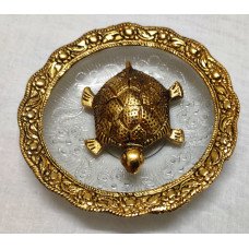 Metal Tortoise On Plate (Tortoise Plate 5.5 Inch) by IndianJadiBooti