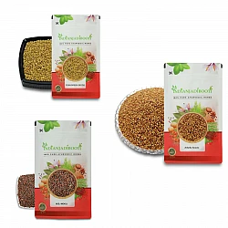 Satvic Sprouts ( Radish Seeds , Alfalfa Seeds , Fenugreek Seeds) (50Grams each) by IndianJadiBooti