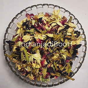 Butterfly Pea Tea with Lemongrass, Rose Petals and Jasmine by IndianJadiBooti