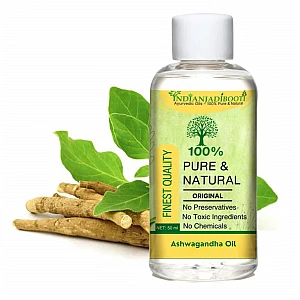 Ashwagandha Edible (Roots) (Oil) - Ashvagandha (Jadd) (Tel) - Asgandh Nagori (Tailam) - Indian Ginseng - Winter Cherry - Vajigandha - Withania Somnifera by IndianJadiBooti