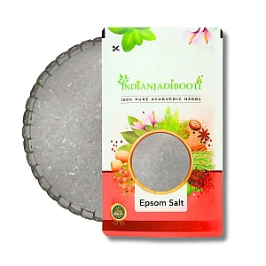 Epsom Salt (Crystals) (100% Pure & Natural) - Magnesium Sulphate - Magnesium Sulfate - Bath Salt - Soothes Burning Sensation - Relieves Stress - Improve Sleep Quality - Muscle Pain Relief - As Fertiliser by IndianJadiBooti