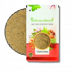 Chana Sattu (Atta/Powder) (Pure & Natural) (High Protein & Fiber) - Roasted Gram Flour - Sattoo - Satui - Chickpea Flour by IndianJadiBooti