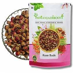 Rose Buds (Dried) (Edible) - Gulab Kali - Rosa Gallica - Gul - e - Surkh by IndianJadiBooti