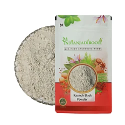 Kaunch Seeds Black (Powder) (Without Peel & Purified, Before Grinding) - Kauch Beej Kala - Konch - Mucuna Pruriens Black - Cowhage - Alkushi by IndianJadiBooti