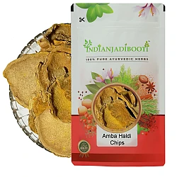 Amba Haldi Roots (Chips) - Aamba - Aama Haldi - Kasturi Haldi - Curcuma Amada - Wild Turmeric - Curcuma Aromatica - Yellow Zedoary - Kasthuri Manjal by IndianJadiBooti