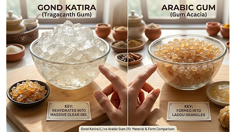 Gond Katira vs Arabic Gum: Uses, Texture and Benefits